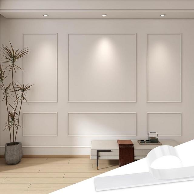 Pangda Wall Molding Kit, 3D Premade Accent Molding Wainscoting Panel for Interior Wall Moulding Decor, Ready to Assemble Wainscoting Accent Panel(3 Set,31x63 in+72x63 in)