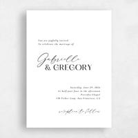 White Wedding Invitation - Sundell Portrait