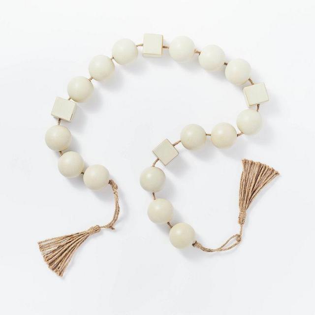 50" Ceramic Bead Garland Gray - Threshold™ designed with Studio McGee