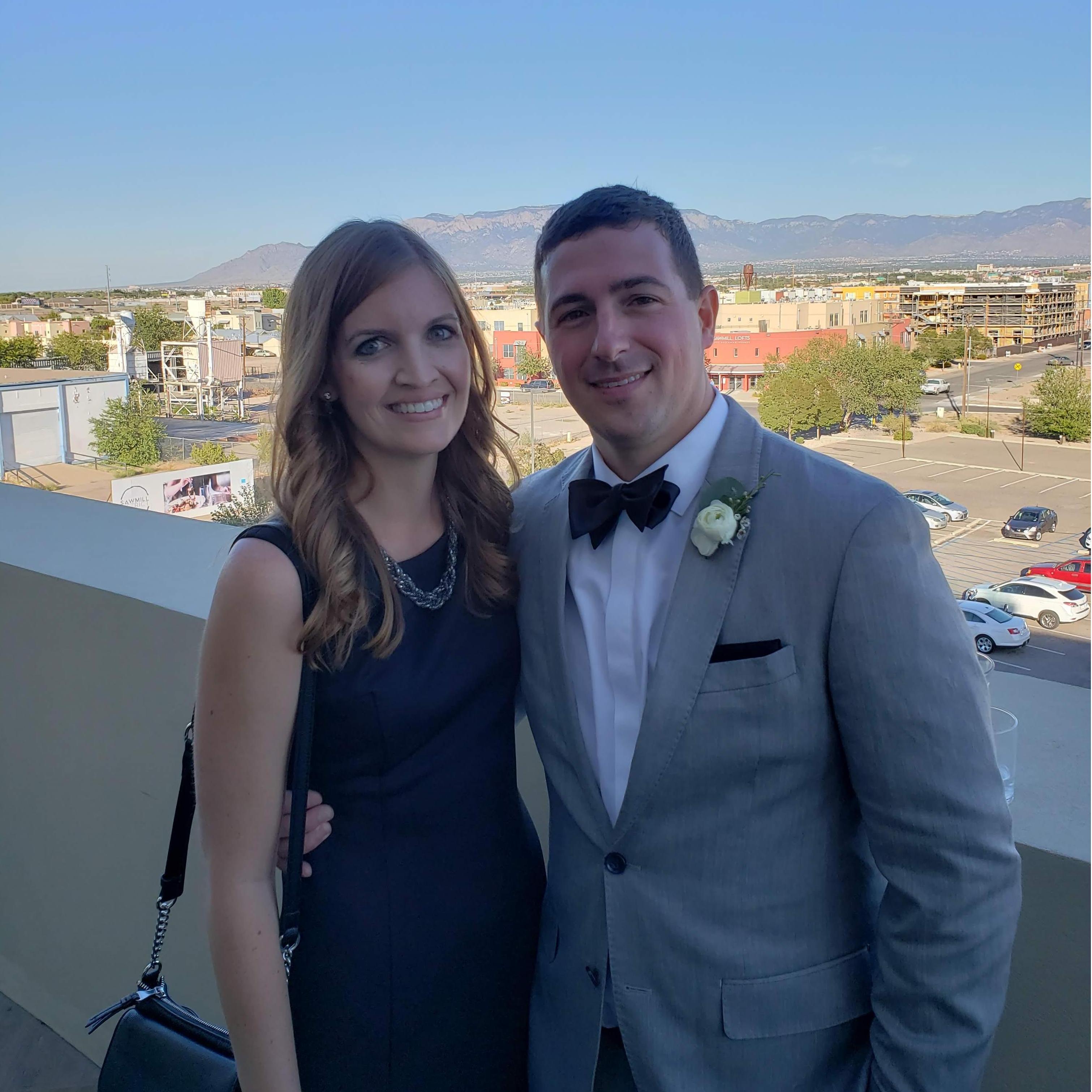 At Zach and Jessica's wedding in Albuquerque