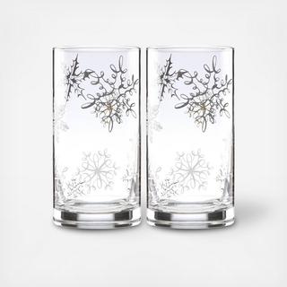 Jingle All The Way Highball Glass, Set of 2