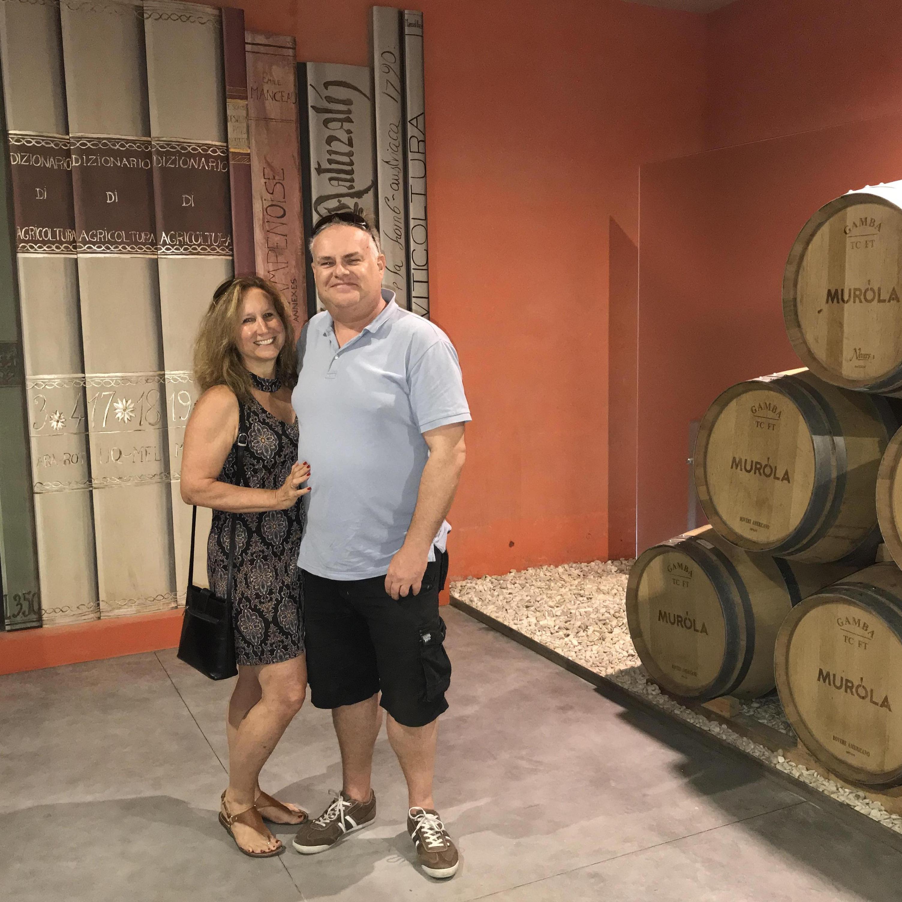 August 2018 Gretchen's first visit to Tenute Muròla (where we'll hold the wedding)...Jim had already been there many times (ahem).