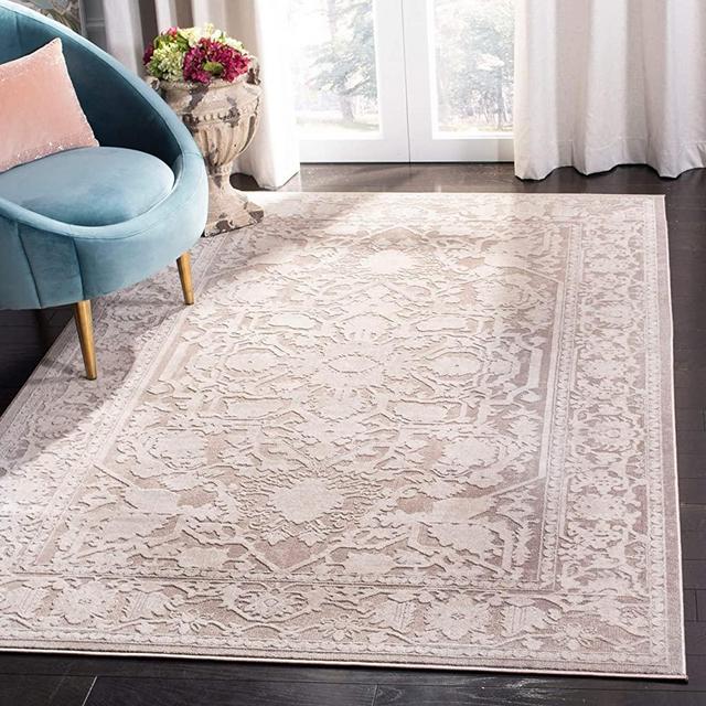 SAFAVIEH Reflection Collection 9' x 12' Beige/Cream RFT665A Vintage Distressed Area Rug
