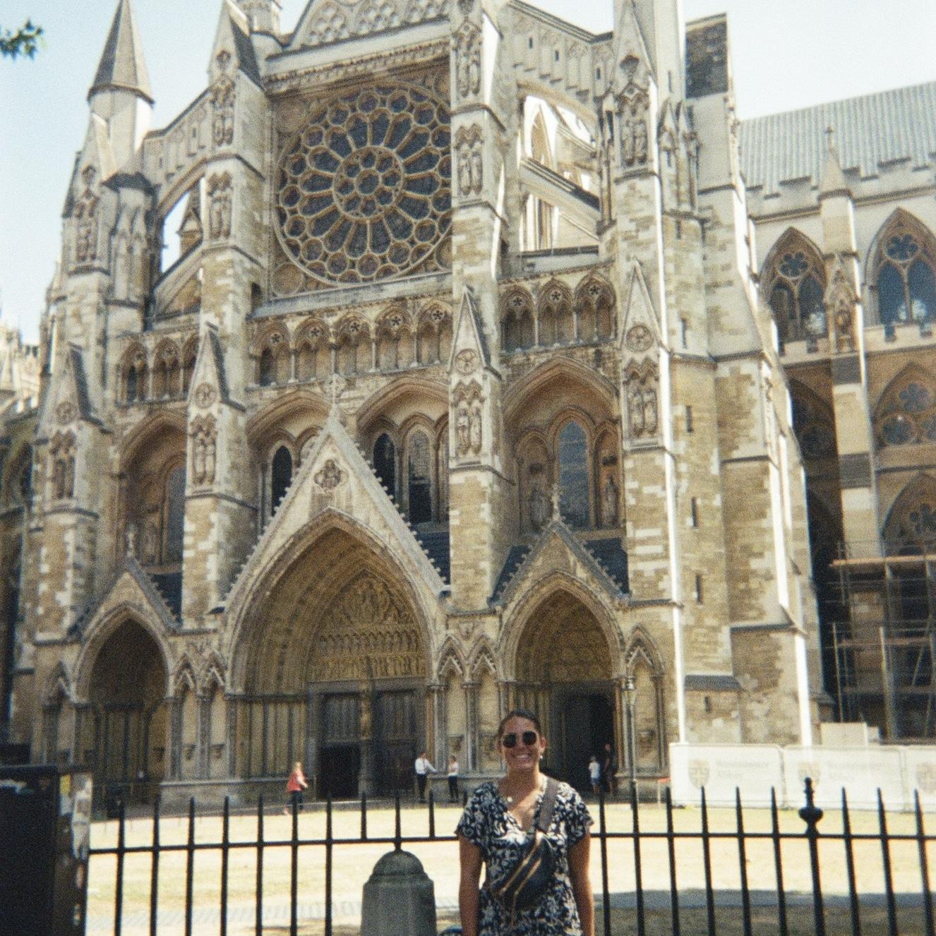 Outside Westminster Abbey - Preston was very proud of this photo