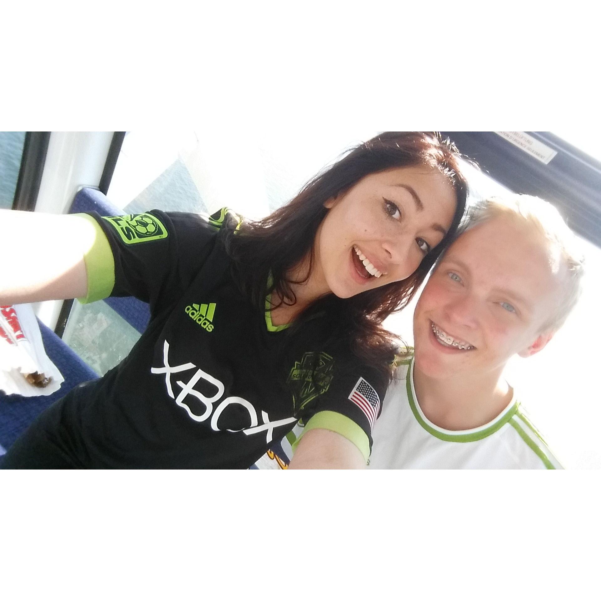 Natalia's first Sounders game! (2015)