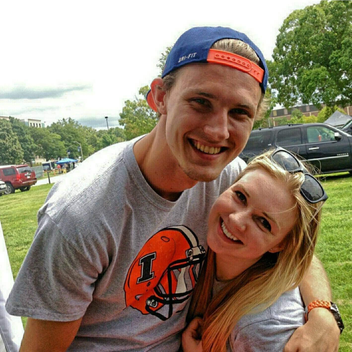 Holy throwback - we think this was taken at a University of Illinois football game in 2014.