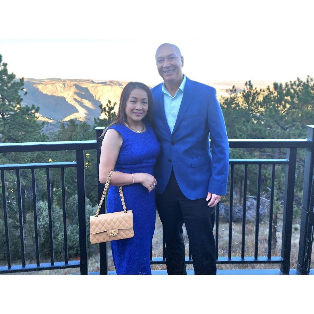 In Colorado, at a wedding.