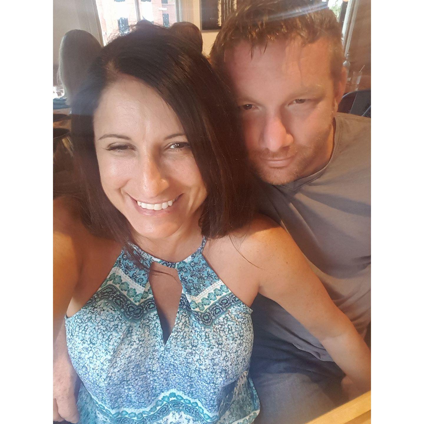 Typical date night. Donna was always forcing me to take pictures... And you HAVE to smile!
