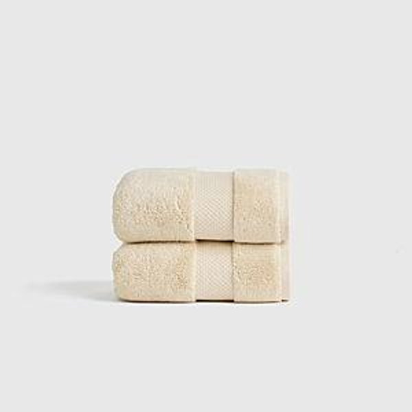 Turkish Ultra Luxe Plush Hand Towel (Set of 2) in Linen