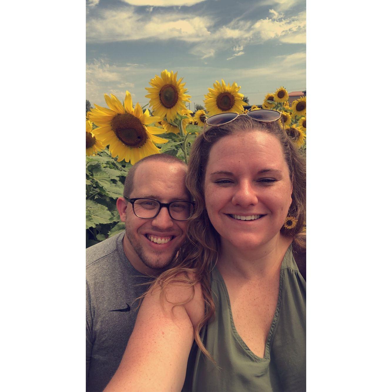 Surprise trip to Ally's favorite - a sunflower field :) August 2020