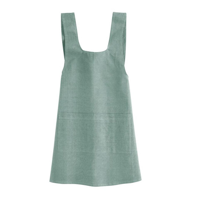 Jadeite Green Cotton Smock