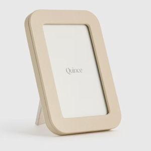 Shagreen Leather Picture Frames - Cream