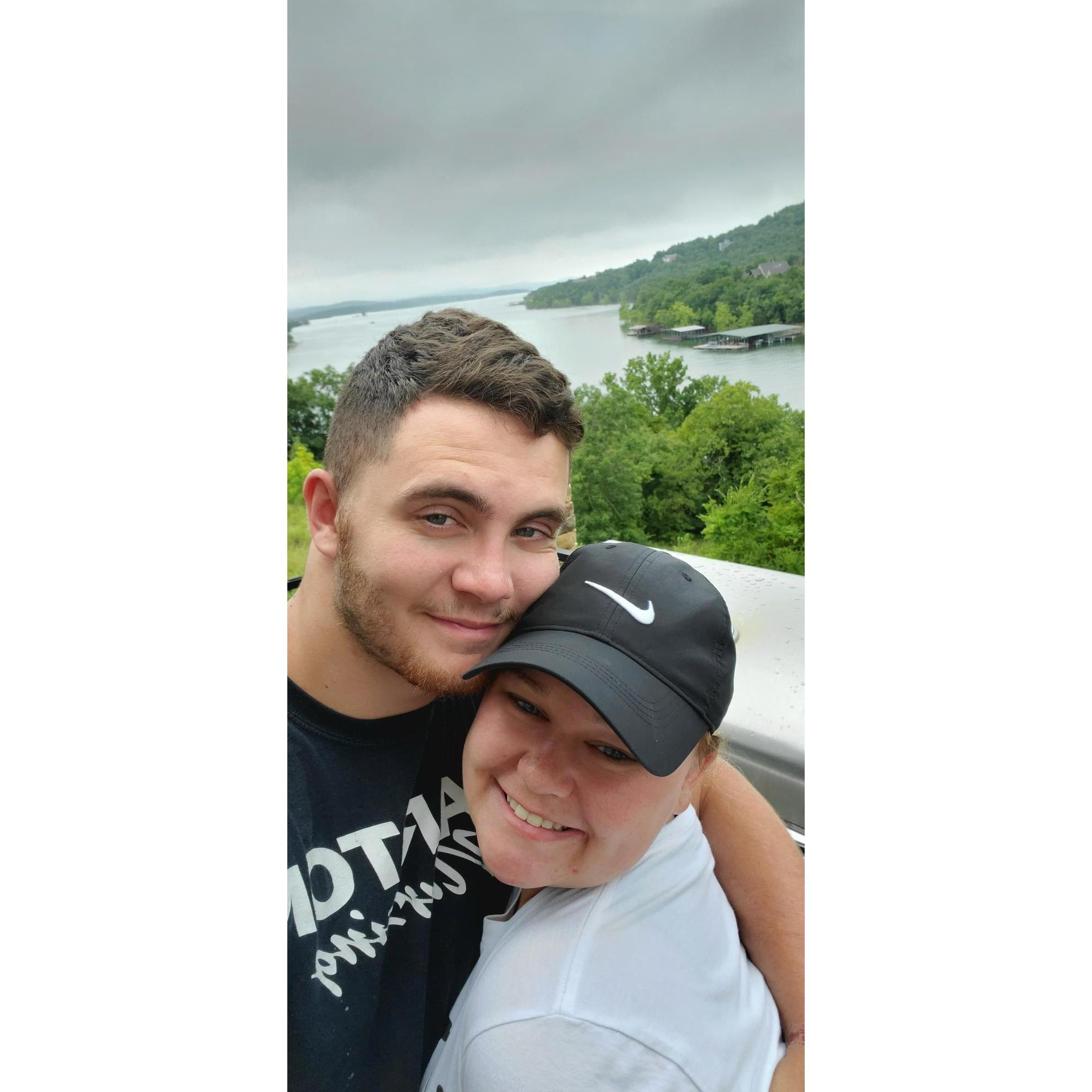 This was our last day in Branson for family vacation. We had so much fun and got to spend a lot of time with my side of the family. The beautiful Table Rock Lake is behind us for this one.