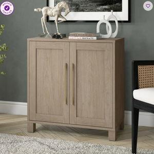 Chabot 28" Wide Rectangular Accent Cabinet in Antiqued Gray Oak - Antiqued Gray Oak
