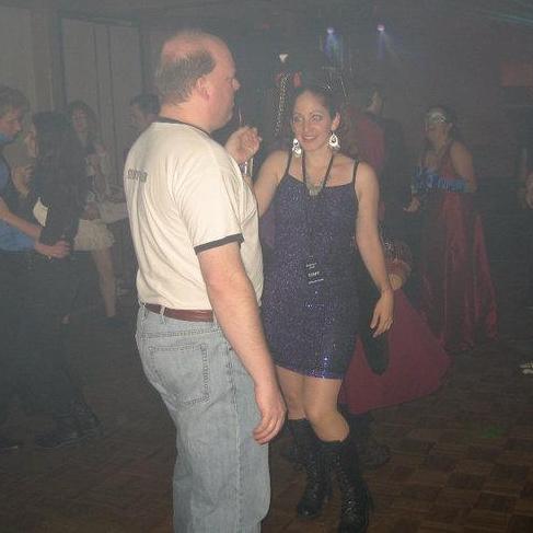 Their first dance together before they became life partners.