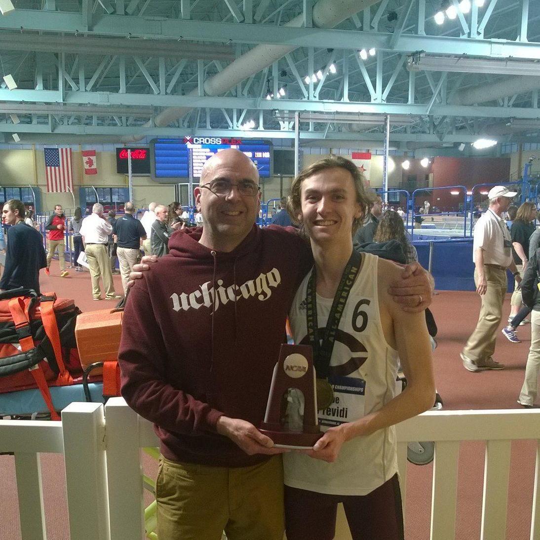 Bob and Joe celebrating Joe's All-American performance