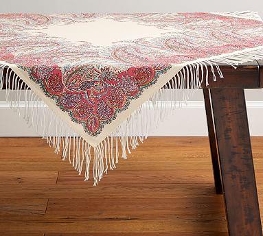Sashi Fringed Table Throw