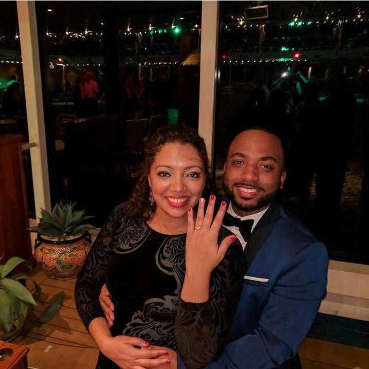 On New Year's Eve when Frankie popped the question! There were lots of tears and laughter. He could barely get the words out. Luckily, she still said "Yes!"