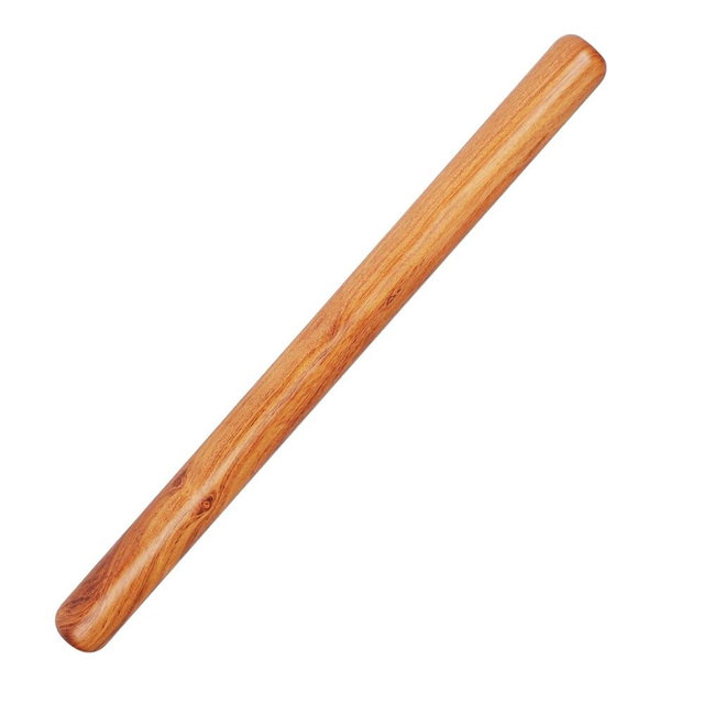 Sinotekk Natural High-Density Solid Bubinga Wood French Rolling Pin | 50% Heavier than Sapele pins | Less Effort | Perfect for Pies, Pastry & Cookies | Protective Fabric Sleeve - Ideal Baking Gift.