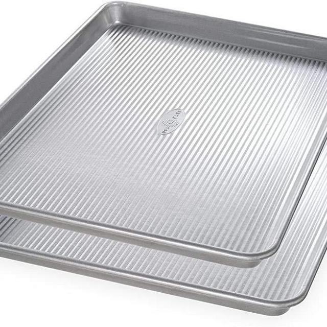 USA Pan Bakeware Half Sheet Pan, Set of 2, Aluminized Steel