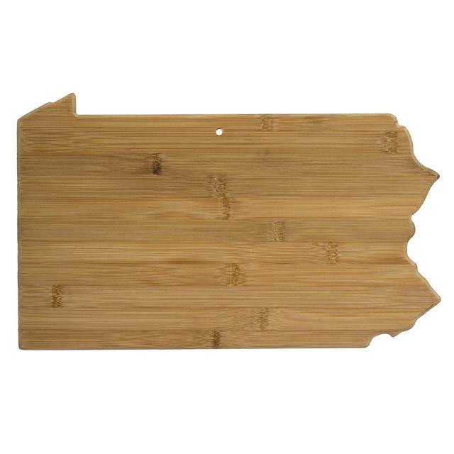 Totally Bamboo 20-7981PA Pennsylvania State Shaped Bamboo Serving & Cutting Board,