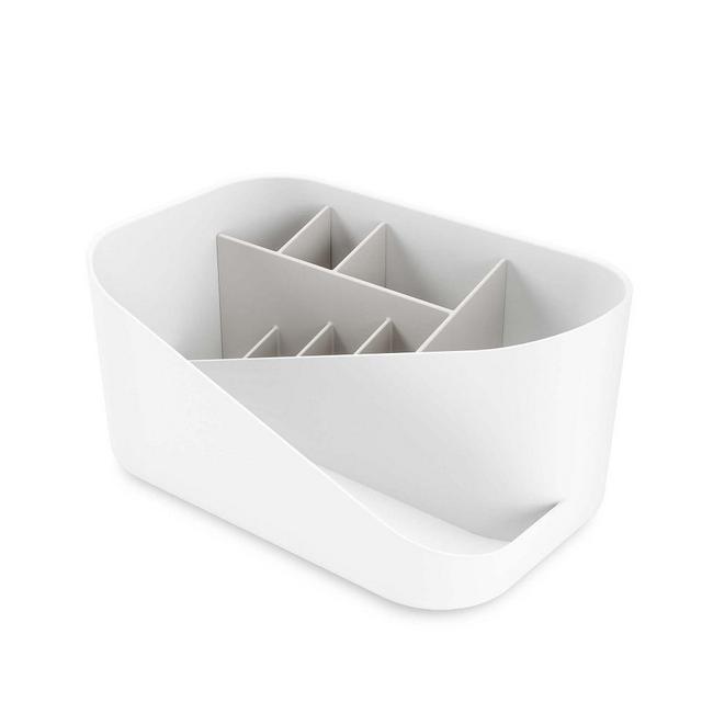 Glam Cosmetic Organizer, White & Gray