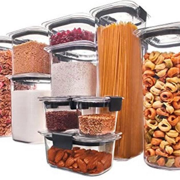 Rubbermaid Brilliance Pantry Organization & Food Storage Containers with Airtight Lids, Set of 10 (20 Pieces Total)
