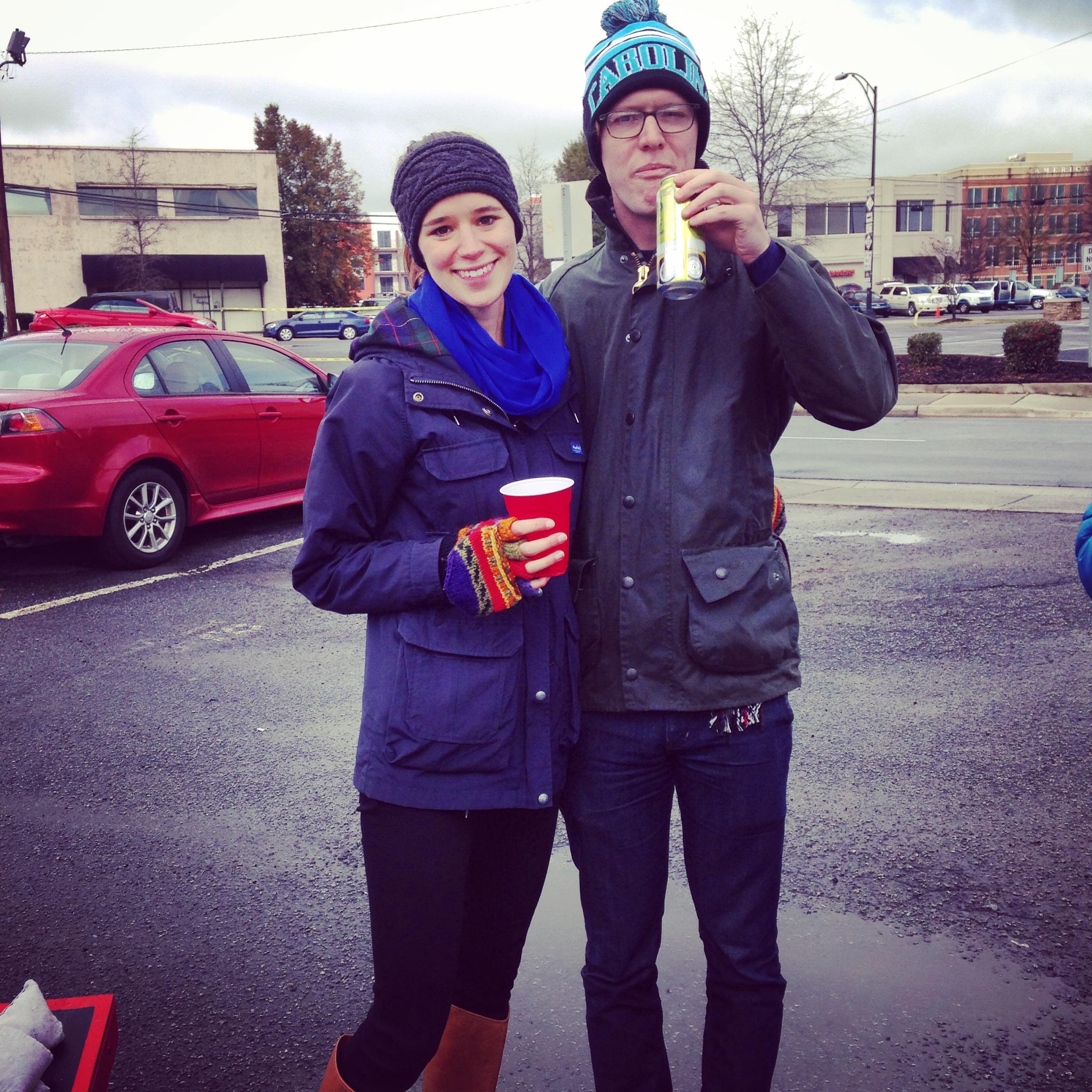 Tailgating a Panthers game.