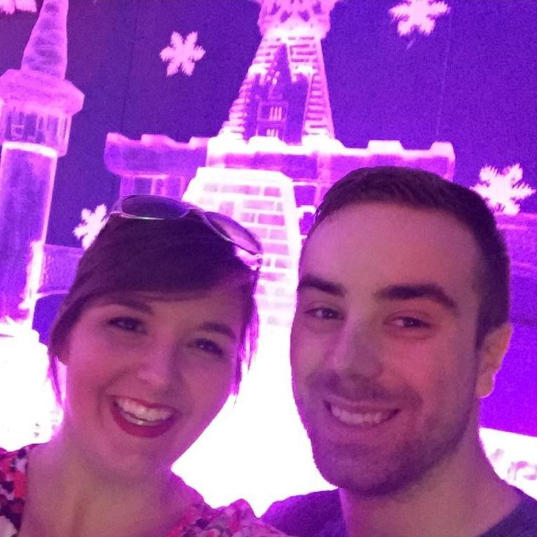 Chilling with the ice sculptures during first visit to the Orange County Fair [2015]