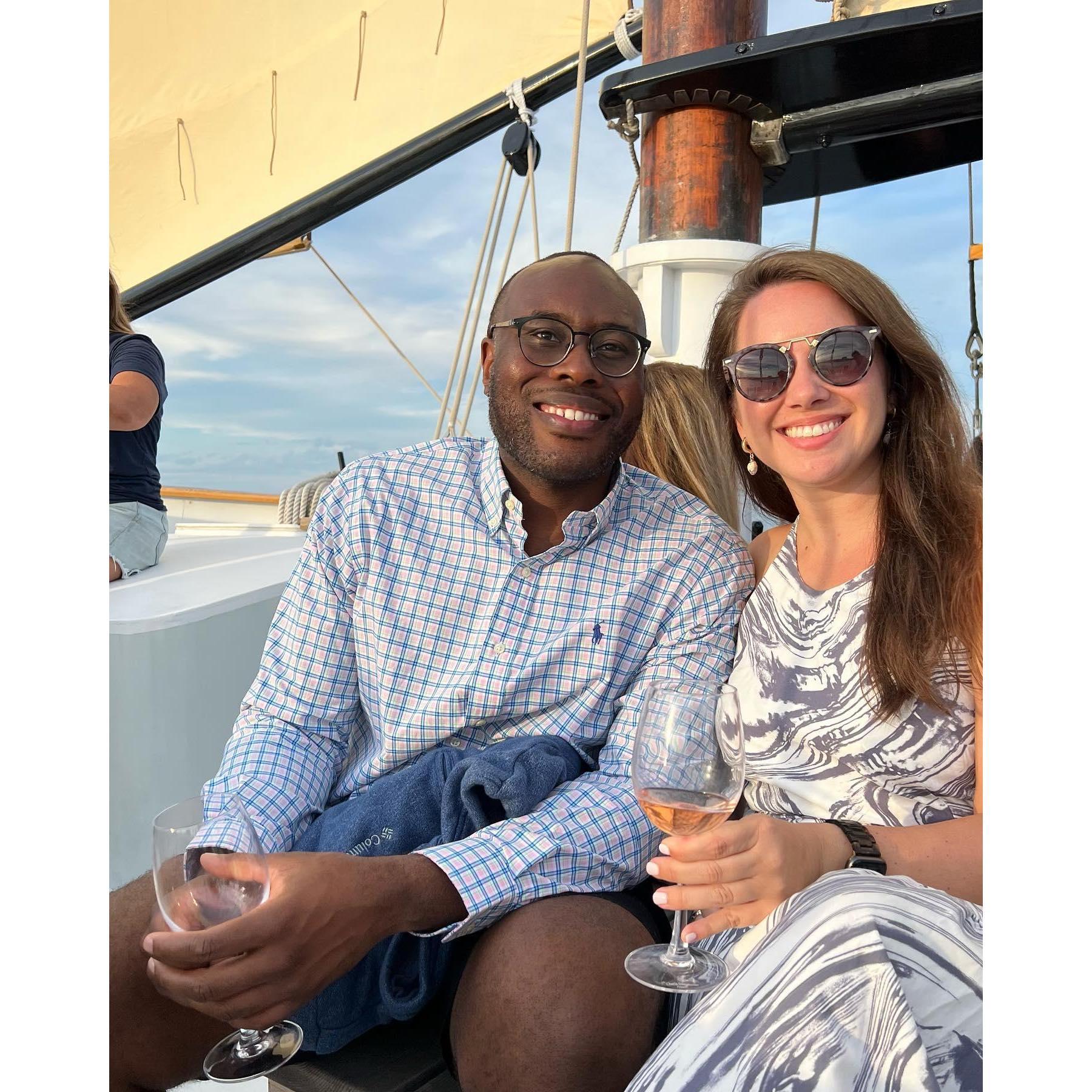 Sunset cruise in Maine