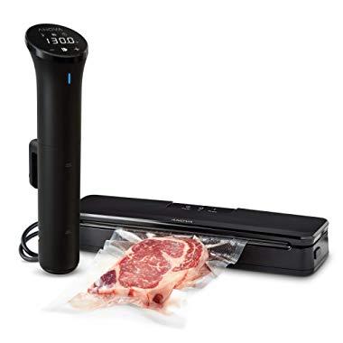 Anova Culinary | Sous Vide Precision Cooker Nano (750 Watts) & Vacuum Sealer Accessory | Bundle | Anova App Included