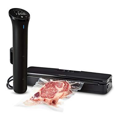 Anova Culinary | Sous Vide Precision Cooker Nano (750 Watts) & Vacuum Sealer Accessory | Bundle | Anova App Included