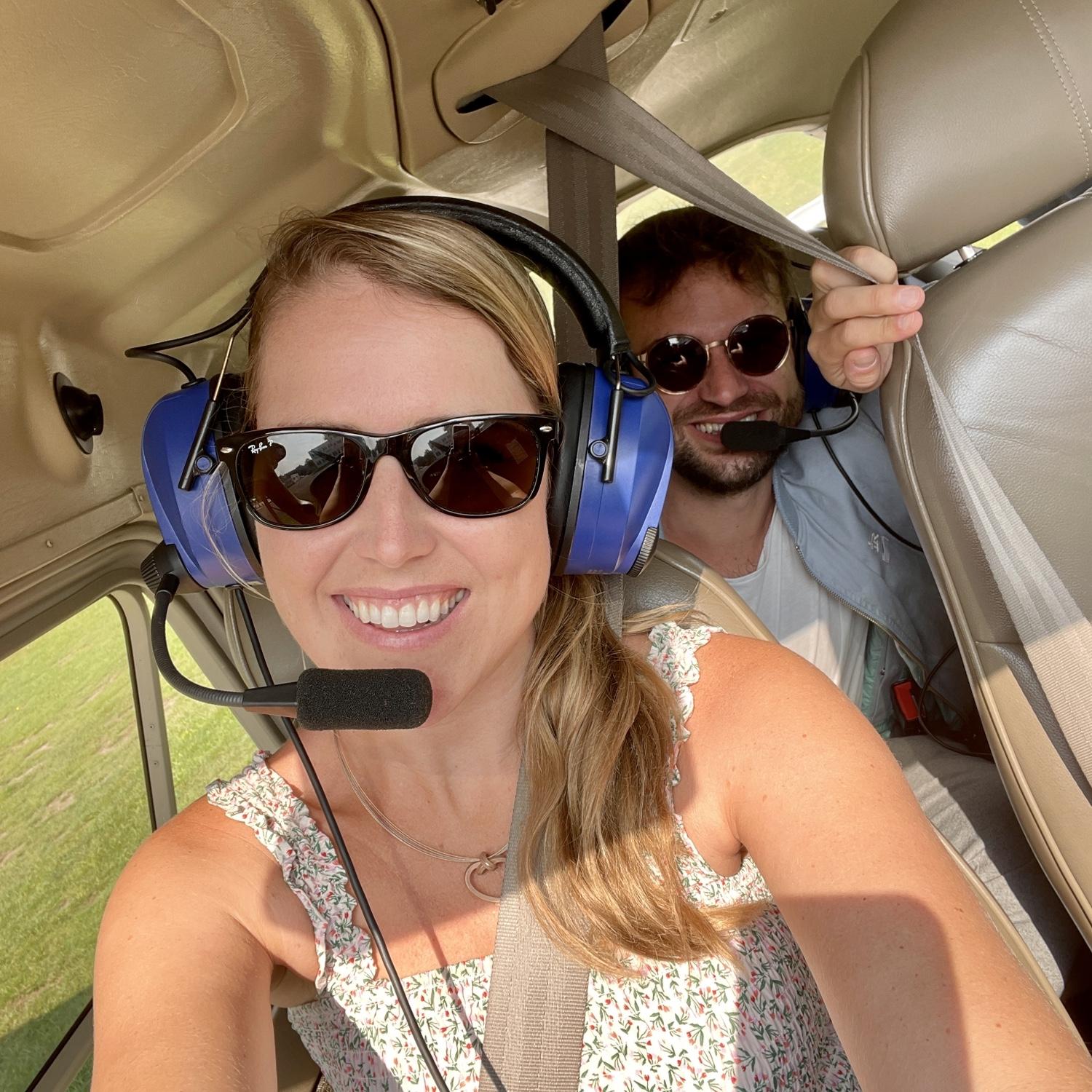 Riding in the plane. About to take off over the Eifel in Germany September 2021