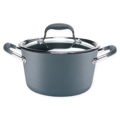 Anolon® Advanced™ Home Hard-Anodized Nonstick 4.5 qt. Covered Saucepot in Moonstone