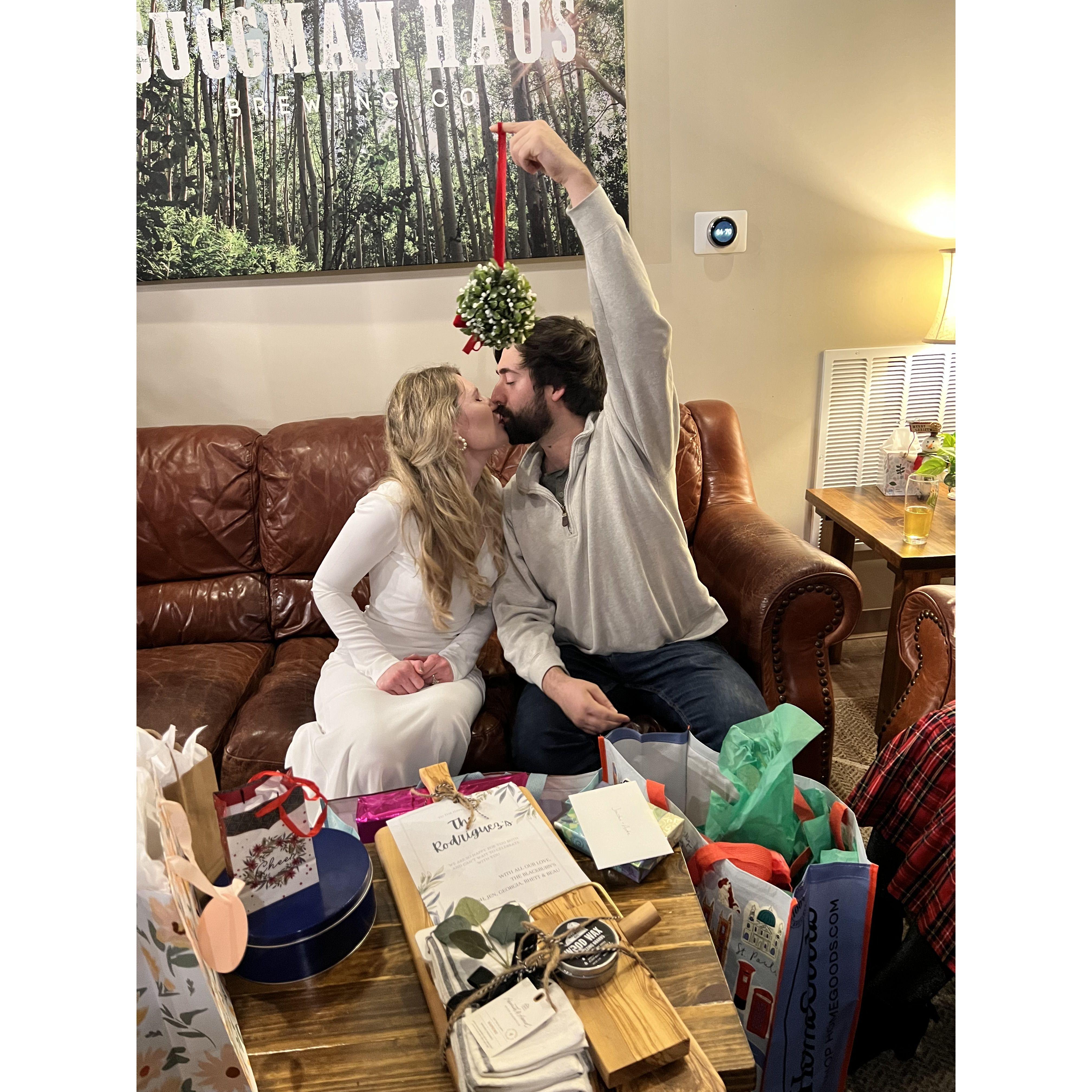 Engagement party at Guggman Haus in Indianapolis, IN in December 2023