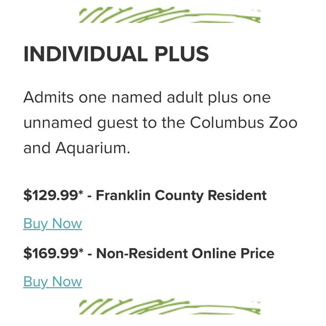 Columbus Zoo Membership