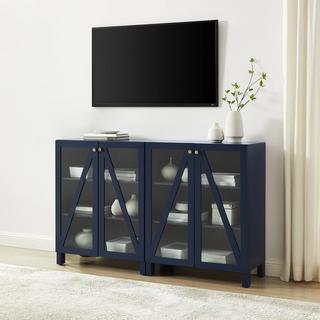 Cassai 2-Piece Media Storage Cabinet Set