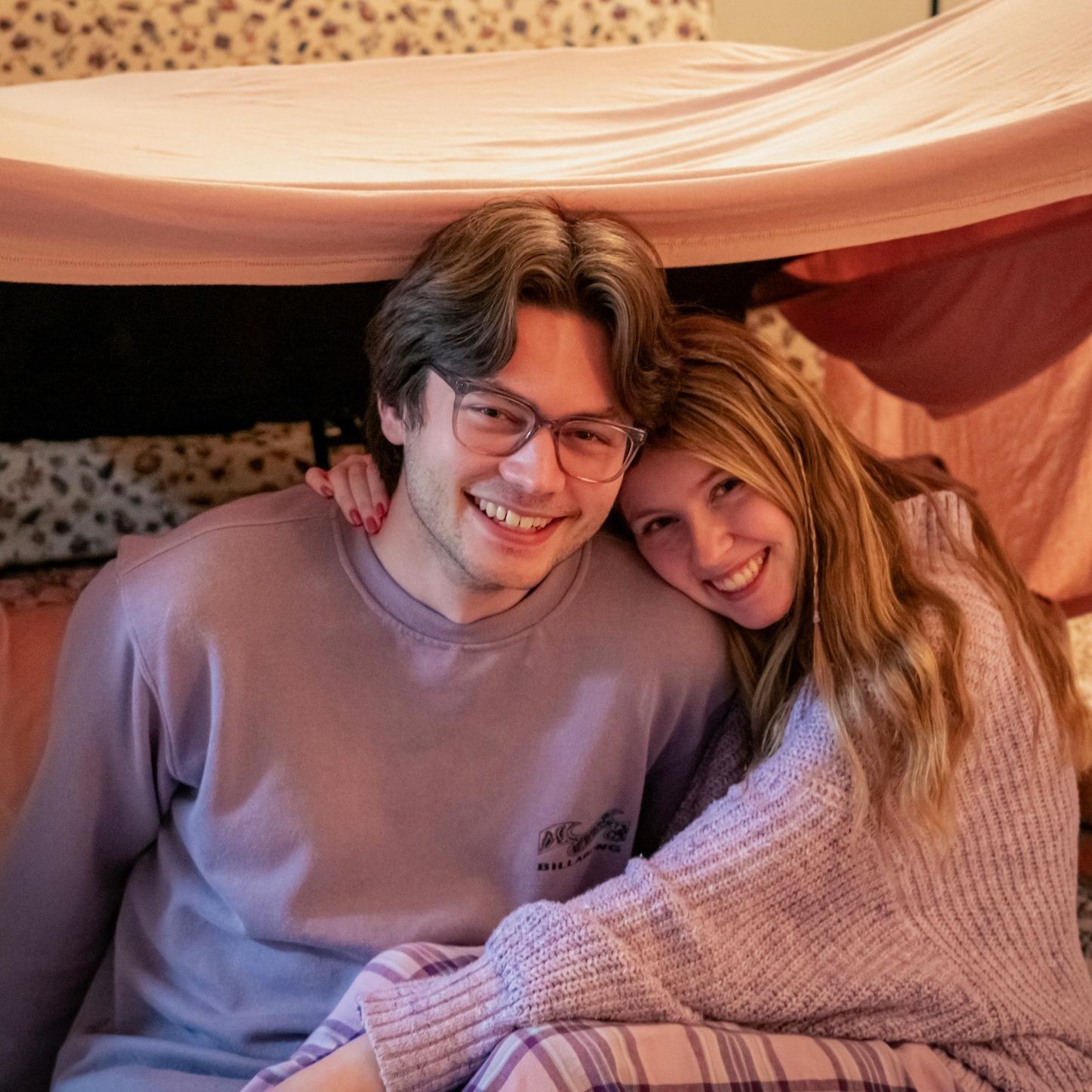 We spent our first Valentine’s Day weekend in a fort in Anna’s Bowling Green apartment.