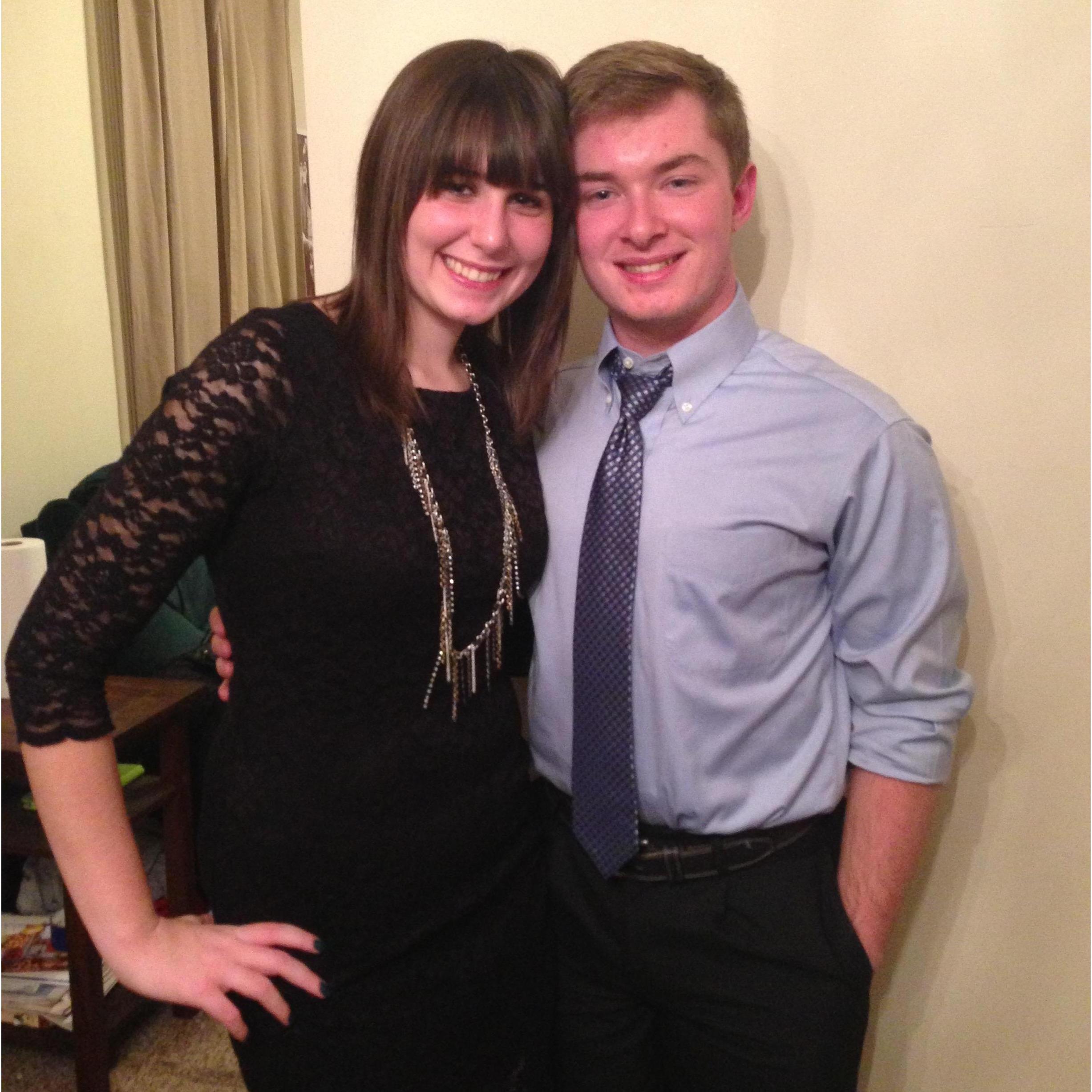 Our first picture together in February 2014 for a ∑AM date Party
