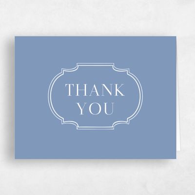 Denim Blue Wedding Thank You - Alpino Landscape