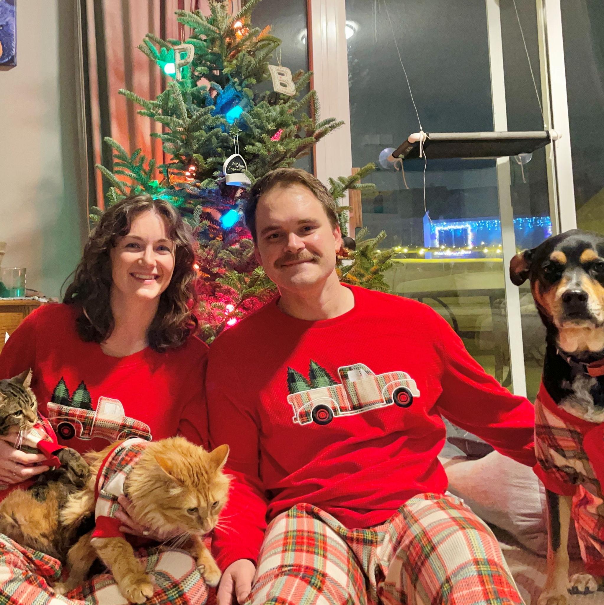 First family christmas photo.