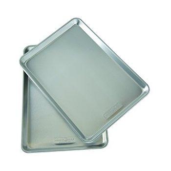 Nordicware Natural Aluminum Commercial Baker's Half Sheet (2 Pack), Silver