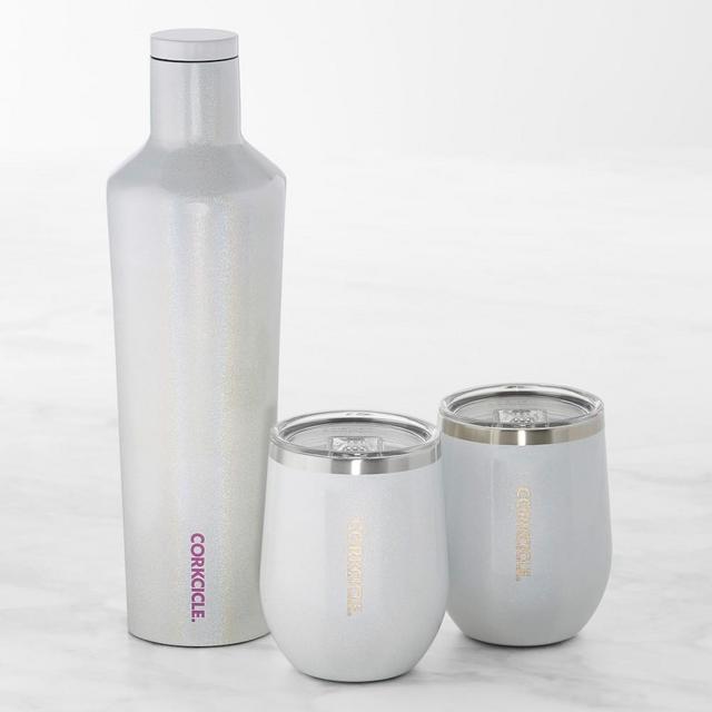 Corkcicle Insulated Small Beverage Canteen & Stemless Wine Glass Set, Unicorn