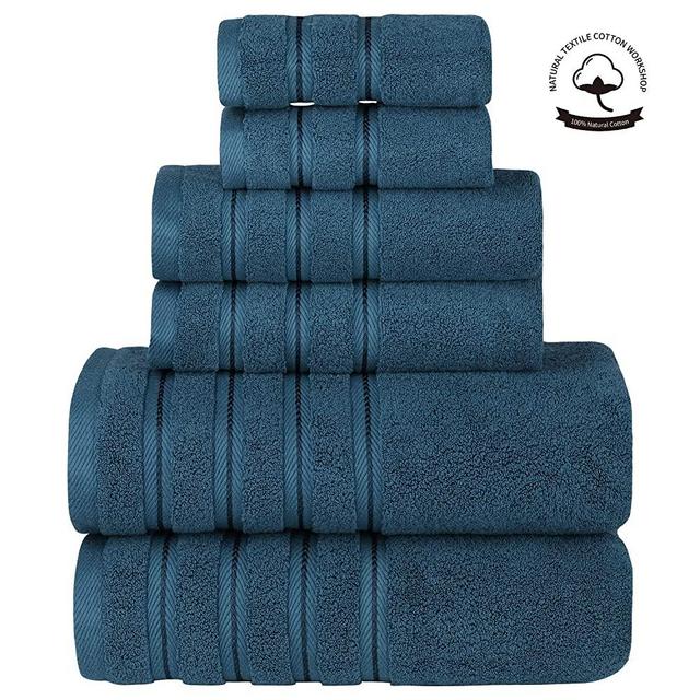 Sofi Towel 700 GSM Plush Bathroom Towels 6 Piece luxuury Comfort Towel Set Bath Towels Hand Towels Washcloths Blue