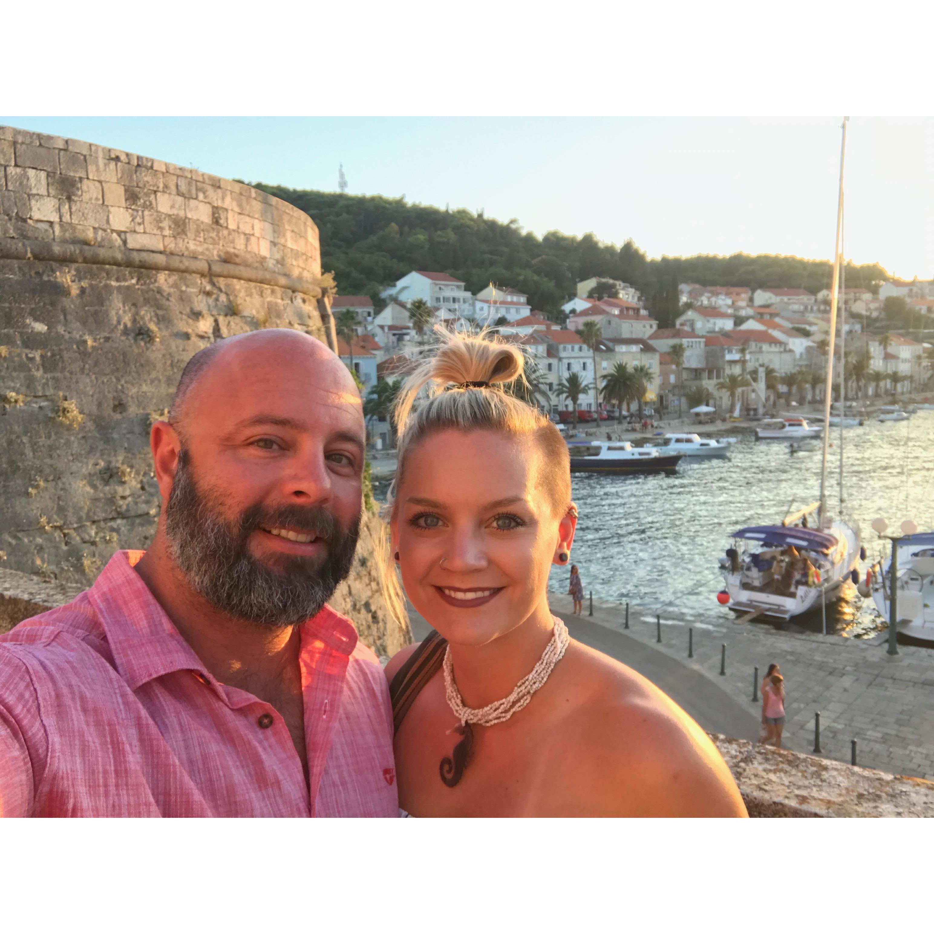 Traveling the world together!! (This picture was us in Croatia in August 2017)