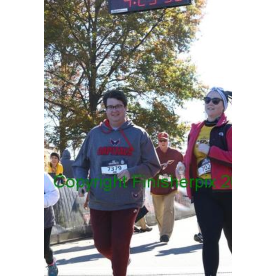 Finishing the Chesapeake Bay Bridge 10K.