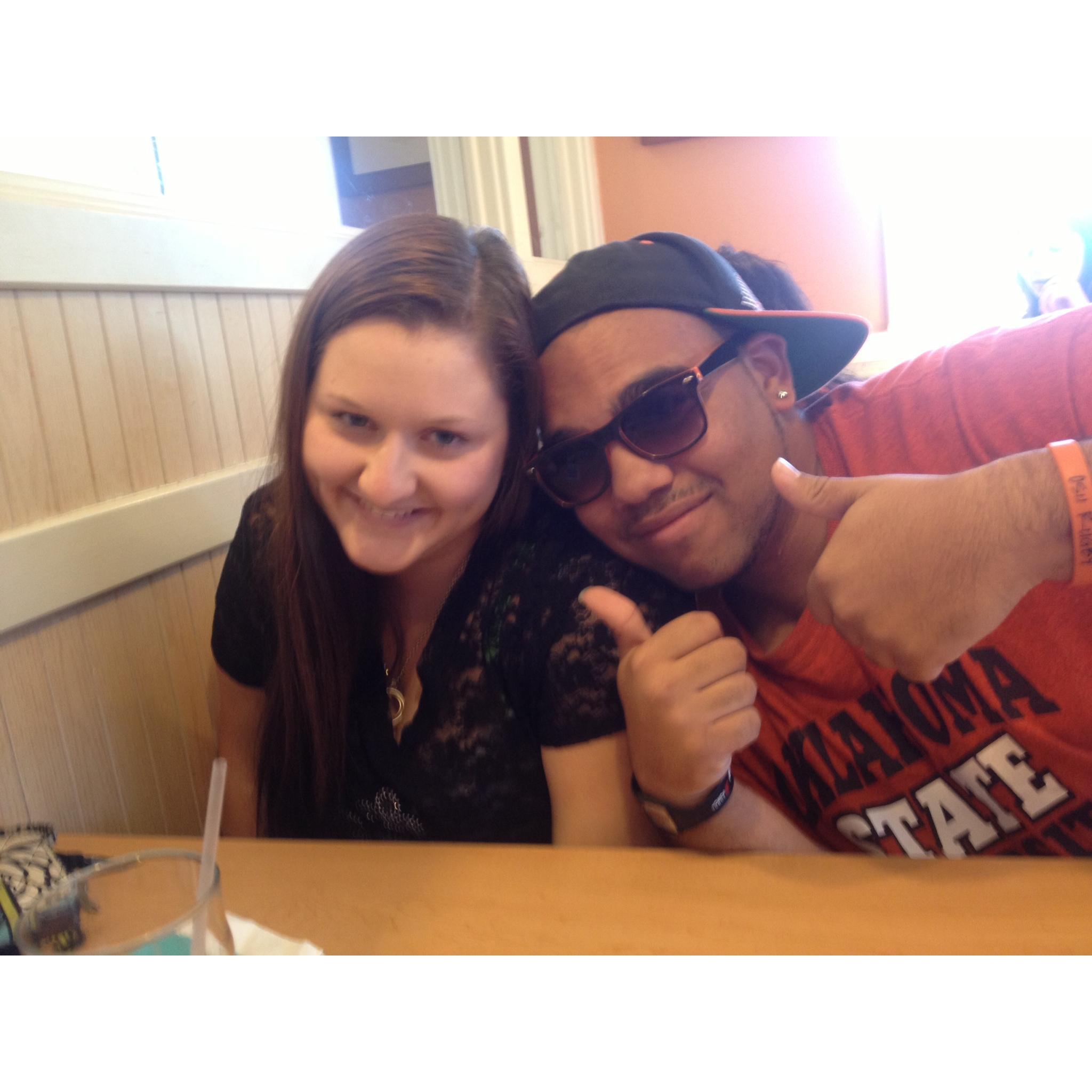 A couple days after we started dating at IHOP!