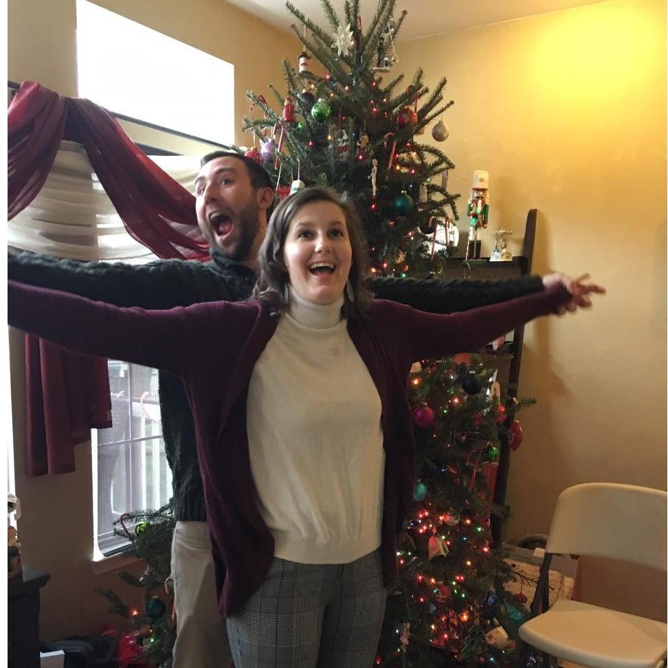 Our future first Christmas card picture as a married coupling , coming December 2020