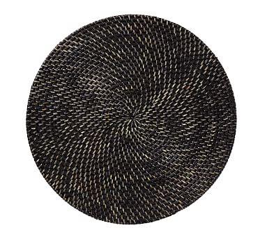 Tava Flat Round Charger - Black