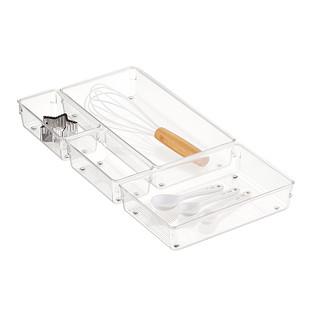 iDesign Linus Shallow Drawer Organizers Set of 4